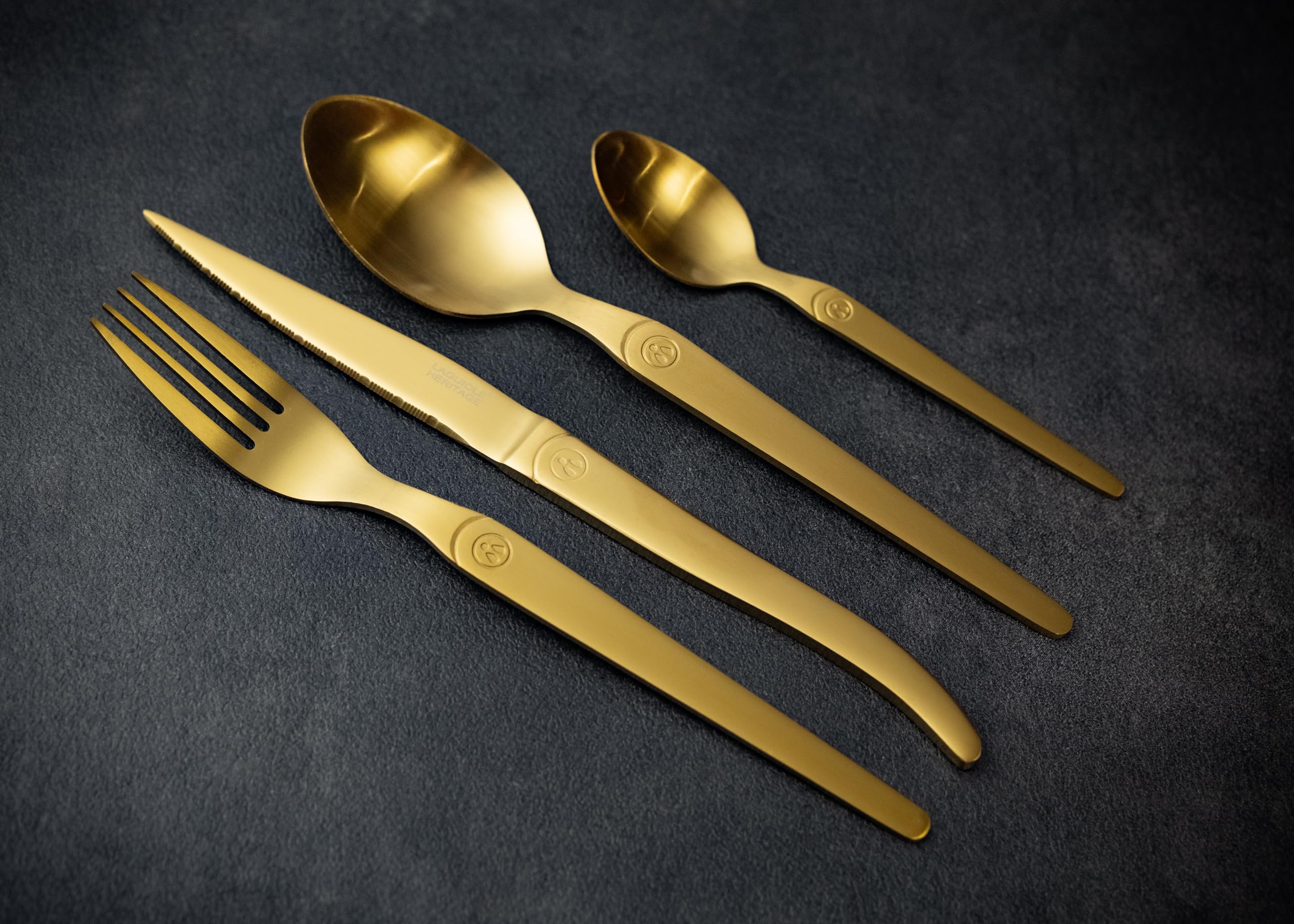 Amazon.com: Laguiole Heritage Gold Dinerware Set; Premium
